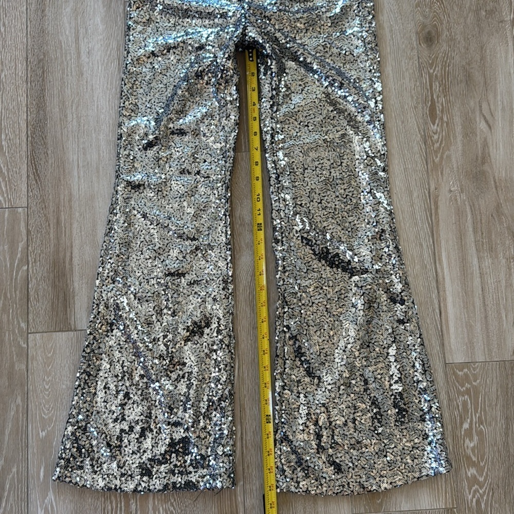 Altar'd State Black and Silver Sequin Pants S - Picture 7 of 10